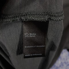 Proof T-Shirt Mens Large Gray Merino Wool Nylon Blend Snap
