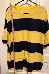 GAP Men’s Yellow/Navy Striped Cotton T-shirt Softest Ultra-Doux size XXL