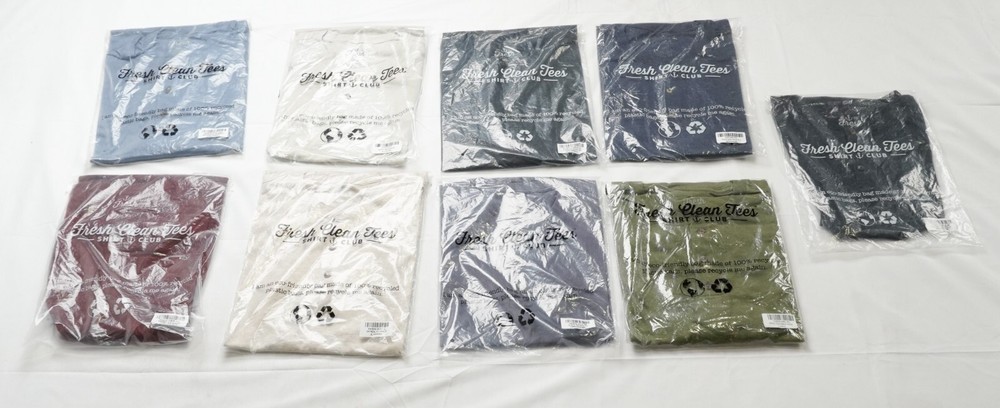 Fresh Clean Tees Men’s Short/Long Sleeve Henley Tees Asst Color Size S-3XL