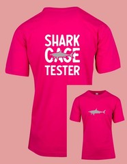 UNISEX MEN WOMENS TEE TSHIRT SHARK CAGE TESTER DIVING SWIMMING DIVE REEF FISH