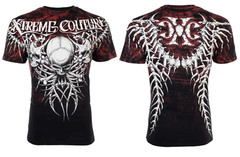 Xtreme Couture Affliction Men’s T-Shirt BARE BONE Skull Black Tattoo Biker S-2XL