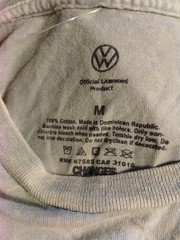 Volkswagen Men’s Short Sleeve T-Shirt Acid Wash Green Size MEDIUM Water Dog NWOT