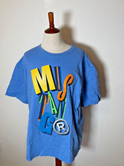Mustang Mens Shirt Extra Large Car Graphic Tee Blue Cotton Easy Care