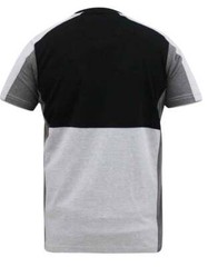 D555 Duke Large Mens Couture T-Shirt Black Charcoal Cut & Sew 2XL-6XL (601306)