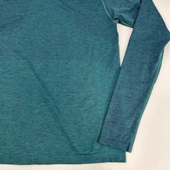 Lululemon Shirt Men Small Heather Teal Long Sleeve Train Work Party Run Gym Ex