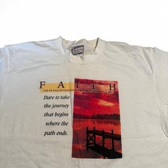 Vintage Single Stitch Faith T-Shirt Large Used Jesus Tee Shirt