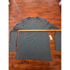 Banana Republic Men’s Long Sleeve Crewneck Shirt Heather Charcoal Large Sku 65