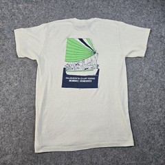 Vintage Sailboat Shirt Mens Large White Queens Cup 1986 Milwaukee 80s Steadman