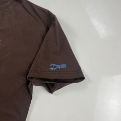 Vintage Split Skateboarding T-Shirt Men’s Large Skate Art Punk 90s Hipster Brown