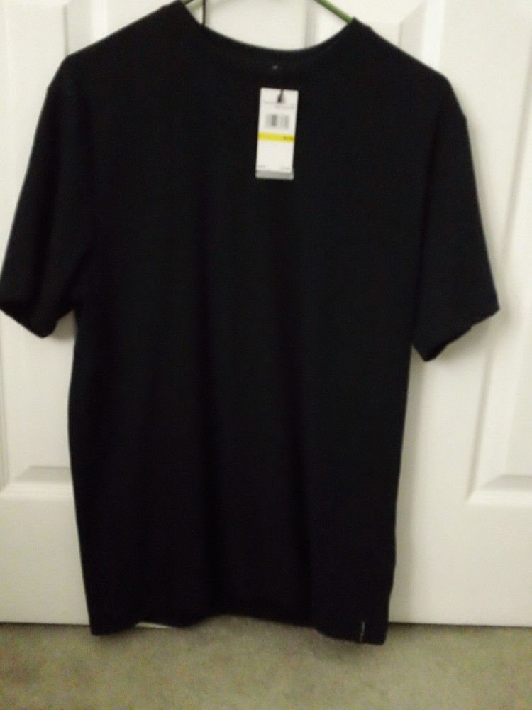 NWT Men’s Size Medium Perry Ellis Dark Sapphire Ribbed T-Shirt -78279 0