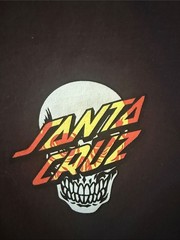 Santa Cruz Skateboards Brown Tee with Yellow and Red Logo