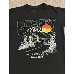 Brisco Brands Desert Tour T-Shirt Small Black Excellent Graphic Tee Retro Cactus