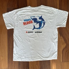 Vintage Donate Blood Shark Week Discovery Channel T-Shirt Size XL