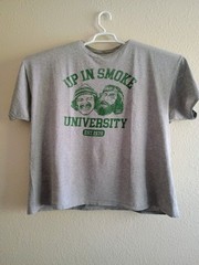 Cheech & Chong Up in Smoke Gray Graphic Logo Crew Neck T-Shirt Men’s 3XL