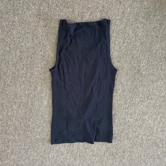 SKIMS Mens Cotton Rib Tank Top Onyx Black Ribbed Scoop Neck TP-TNK-5788M Size M