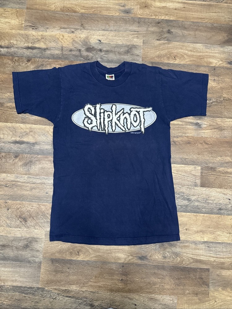 Vintage Slipknot 1999 Navy Blue Tee Shirt Distress Size M Don’t Ever Judge Me