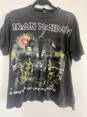 Iron Maiden 100% Cotton Size Medium Made In Bangladesh Super Soft T-Shirt washed