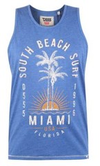D555 Duke Mens Printed Vest South Beach Surf Blue S M L XL XXL (601131-R)