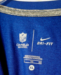 Nike Soosh NFL On Field Shirt Tee Top Men’s XL Blue Royal Short Sleeve NWOT