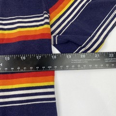 Empyre Shirt Mens Small Blue Multicolor Stripe Crewneck Cotton Blend Casual Tee