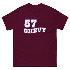 57 CHEVY HOT ROD T SHIRT sizes SMALL thru 5XL CHOOSE FROM 10 COLORS!