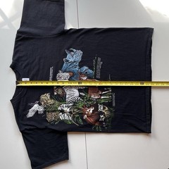 Men’s Vintage 1980s Black Wildlife Graphic T-Shirt Size L Rare Single Stitch