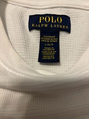 Polo Ralph Lauren Basketball Bear Waffle Knit Long Sleeve Sleep Tee