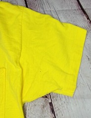 *VINTAGE* Anvil 1980s Flat Island Fins Men’s Yellow Single-Stitch Shirt; Size L