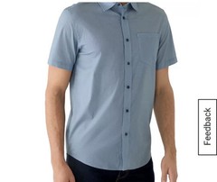 Kenneth Cole Men’s Short Sleeve Button-Up Shirt Gray Size Large, NWT