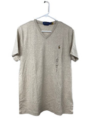Polo Ralph Lauren Khaki Logo Custom Slim Fit Short Sleeve T-Shirt