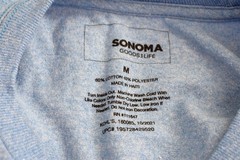 Men’s Sonoma Elbow T-Shirt Short Sleeve Crew Neck MEDIUM Light Blue Heather NEW