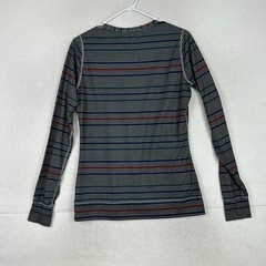 Burton Snowboard Shirt Adult Medium Stretch Long Sleeve Striped Dry Ride Men’s