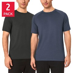 Mondetta Men’s Active T-Shirt 2-Pack Moisture Wicking ,Stretch ,Crew Neck- S-XXL