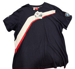 Puma BMW Motorsport XXL Navy Logo Tee T-Shirt New With Tags BMW Roundel Patch