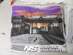 Lot of 6 Vintage Railroad Train T-Shirts Size 2XL – White – Worn and Yellowed