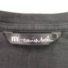 Travis Mathew Shirt Mens XL Short Sleeve V Neck Black Lightweight