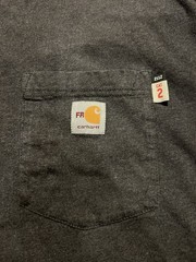 🟥🔥🟥 CARHARTT FR FLAME-RESISTANT FORCE LARGE T-SHIRT LONG SLEEVE POCKET CAT 2