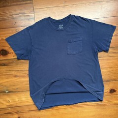 Vintage Gradient Sun Faded Worn WIP Workwear T-Shirt Men’s Size L Blue Thin