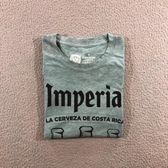 imperial la cerveza de costa rica t shirt mens m slate gray beer pub bar