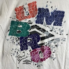 Vintage Umbro Shirt Mens Large White Sand Soccer Single Stitch 90s Thrashed USA