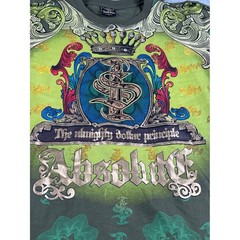 Raw Blue Men’s XL Long Sleeve Graphic Shirt Olive Green Y2K Almighty Dollar Tee