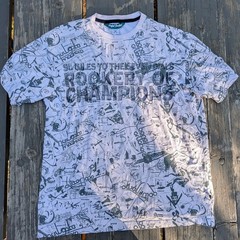 Vintage Artful Dodger Y2K All Over Print T-Shirt Rookery Pima Cotton Men’s L
