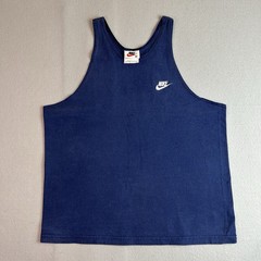 Vintage 80s 90s Nike White Tag Muscle Tank Stringer Mens M Gym Made USA Cotton