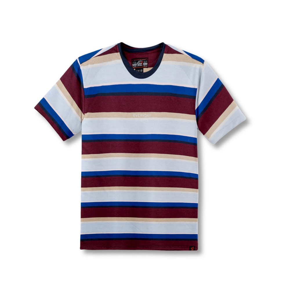 Beautiful Giant Men’s T-shirt Casual Striped Crewneck Basic Pullover tee Shirt