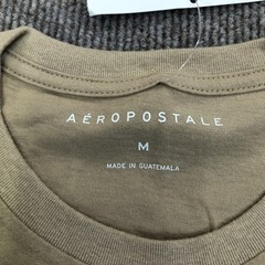 Aeropostale Shirt Mens Medium Beige Positive Energy Graphic Tee Tagless Yin Yang