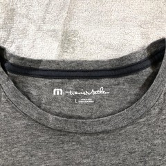 TravisMathew Shirt Mens Large Heather Gray Pima Crewneck Stripe Golf 1MT185