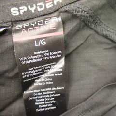 Spyder Shirt Mens Large Short Sleeve Crew Neck Outdoors Lightweight