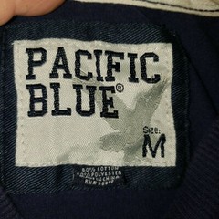 Pacific Blue Short Sleeve Eagle Embroidered Men’s Medium Navy T-Shirt