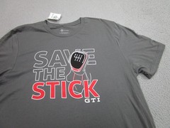 Volkswagen GTI Shirt Mens 2XL Gray Stick Manual Driver VW MK7 MK6 Golf