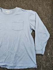 Duluth Trading Co Longtail T Shirt Mens 2XL Blue Cotton Relaxed Fit Crew Neck